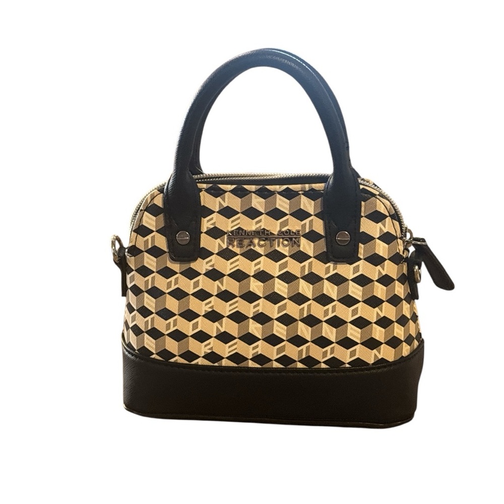 Kenneth Cole Reaction Black and Cream Satchel